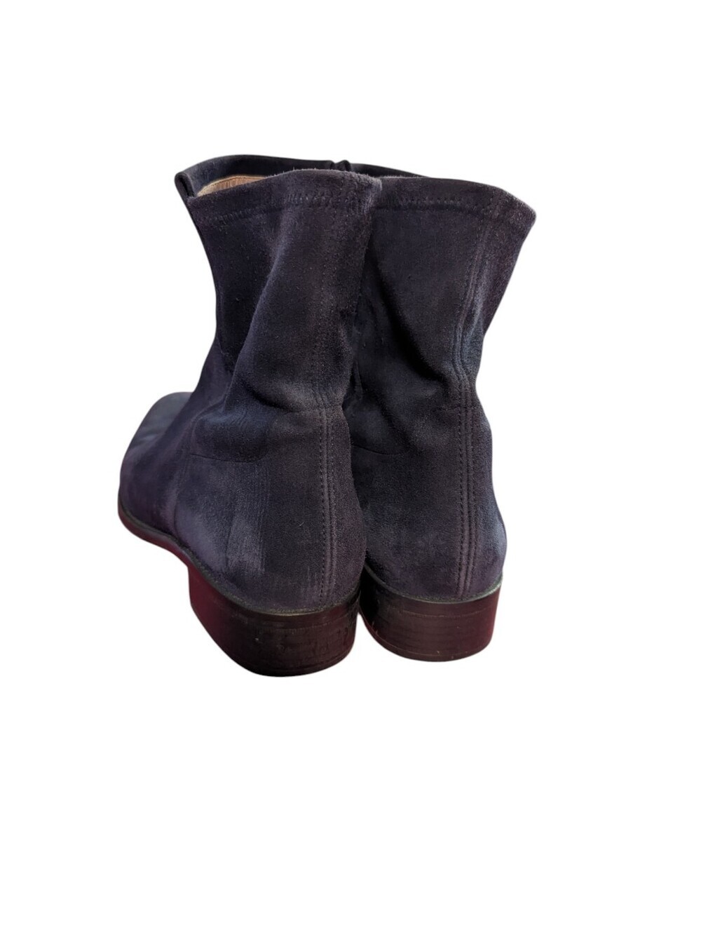 Staurt Weitzman, Navy Blue Suede Ankle Boot, Size 10 - Picture 2 of 5